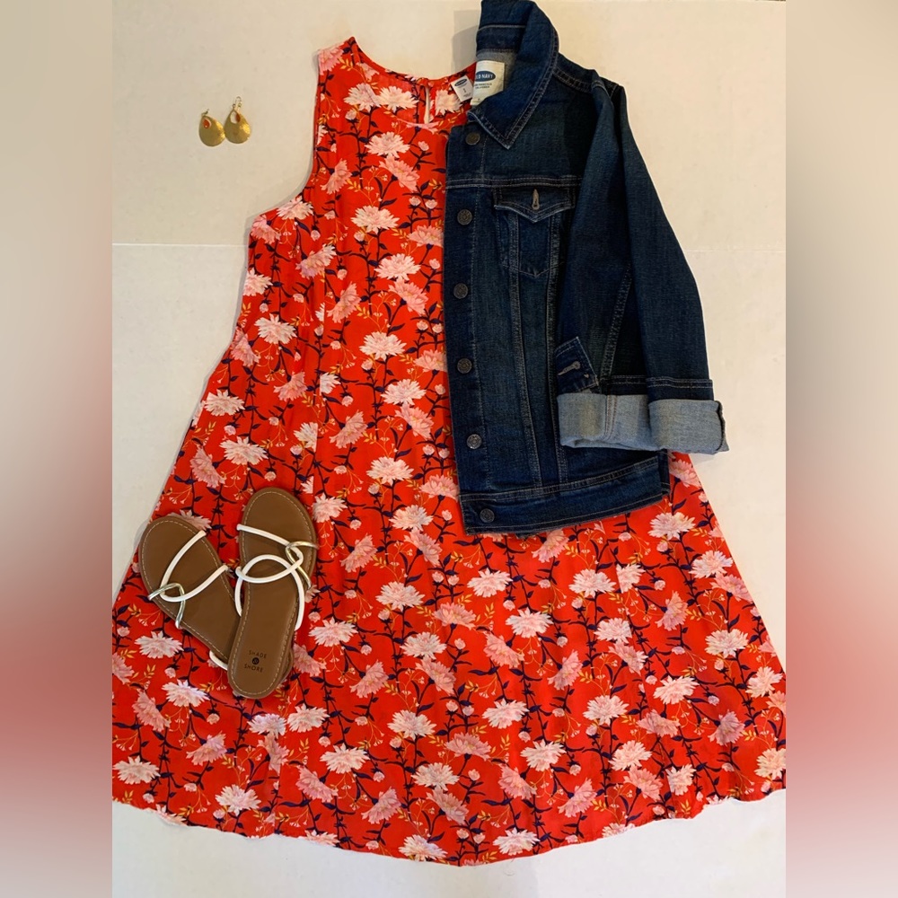 Flores Orange Summer Dress